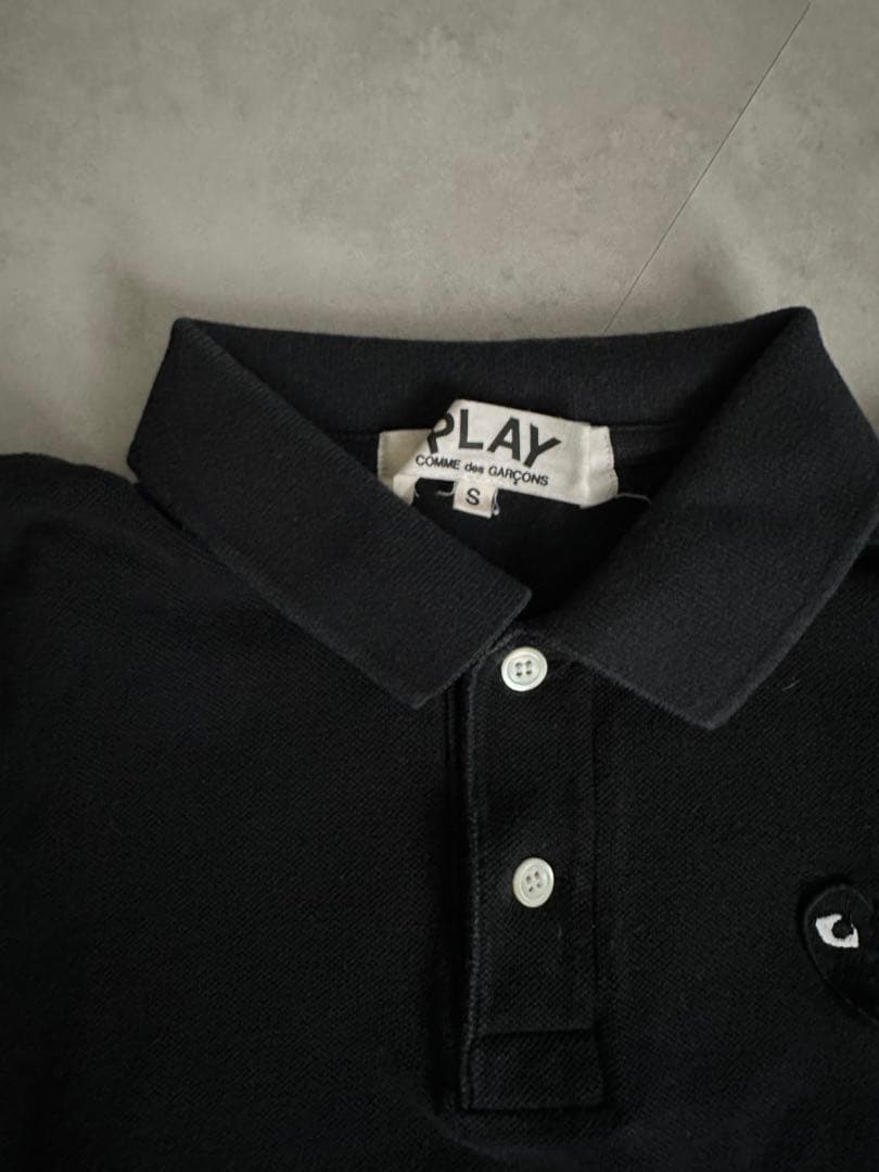【美品】PLAY Comme des Garçons ブラックポロシャツ S
