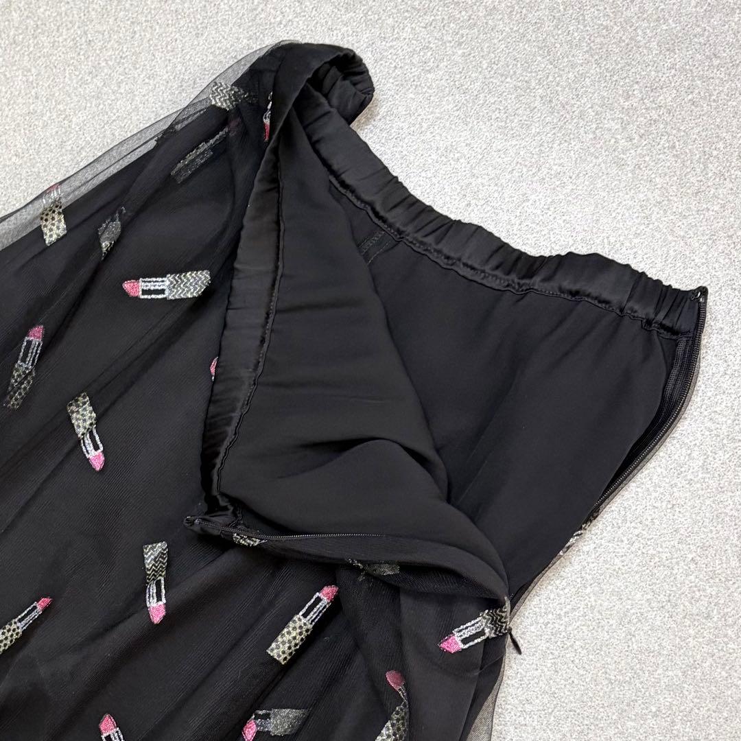 【美品✨近年モデル】グレースクラス リップスティックチュールスカート ロング 黒