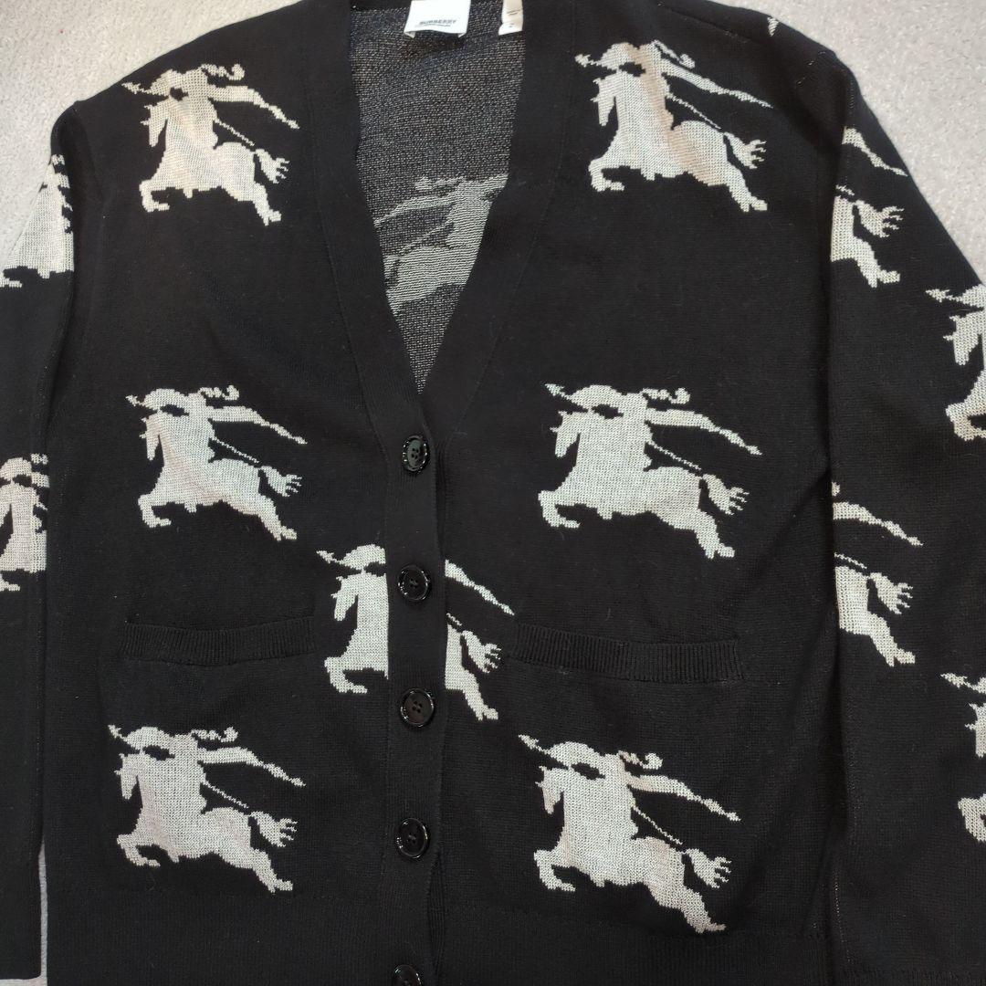 美品　BURBERRY　カーディガン　レディースSサイズ　ブラック