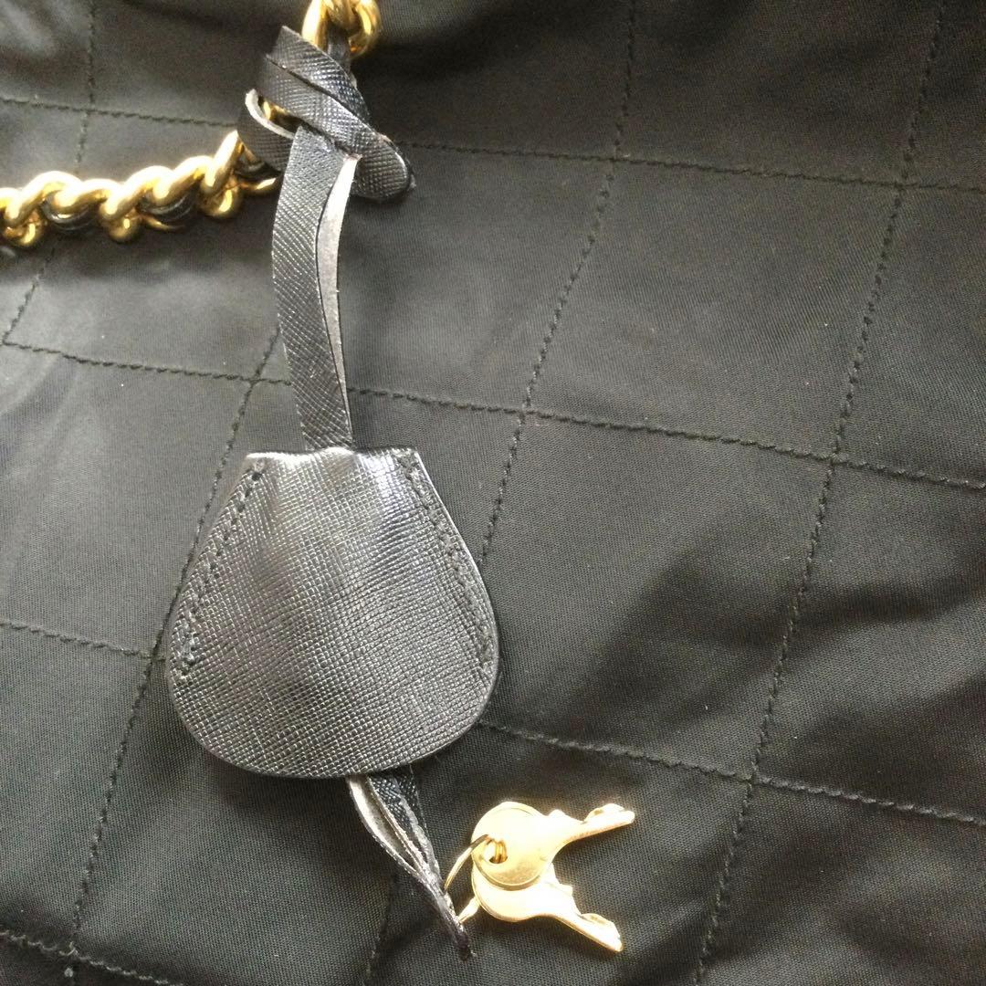 PRADA ボストンバッグ ナイロン キルティング 黒 サイズ大