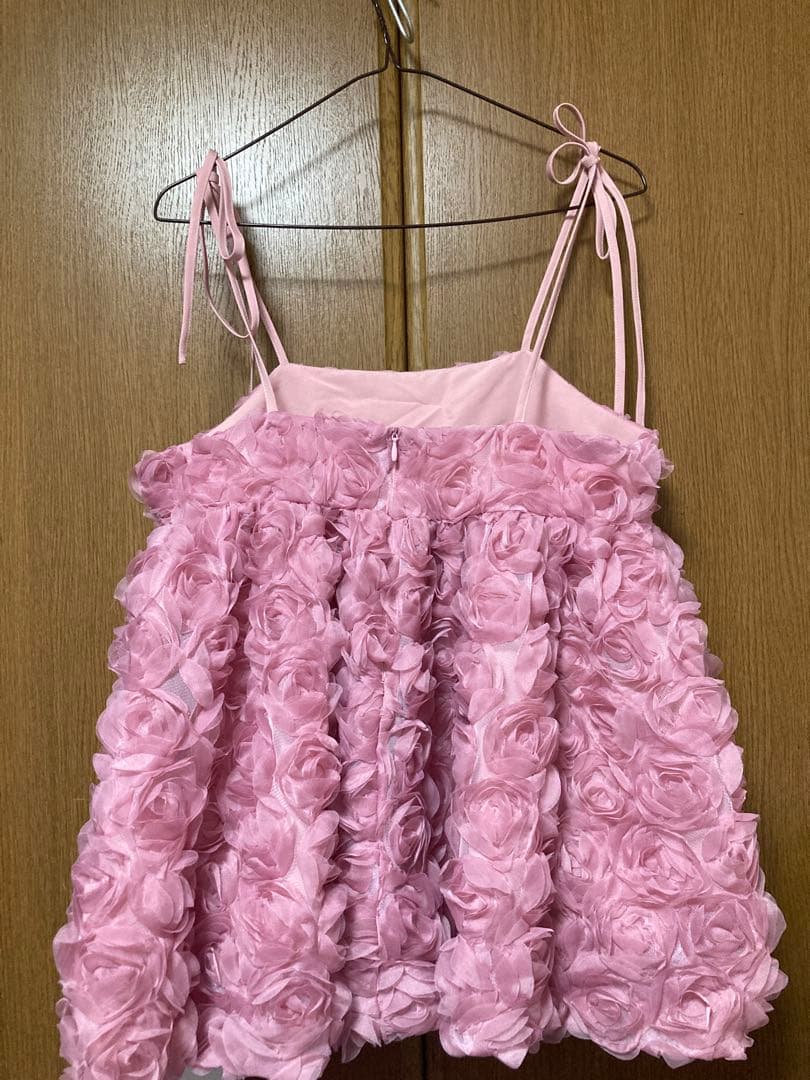 【新品】fitmore フィットモア　ローズモチーフキャミソール　ピンク