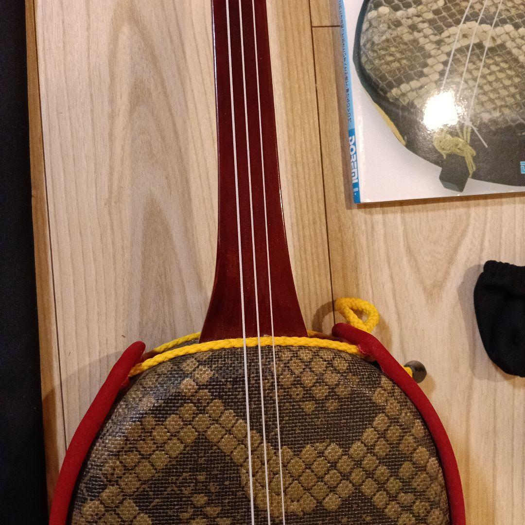 三線 本体 蛇皮模様