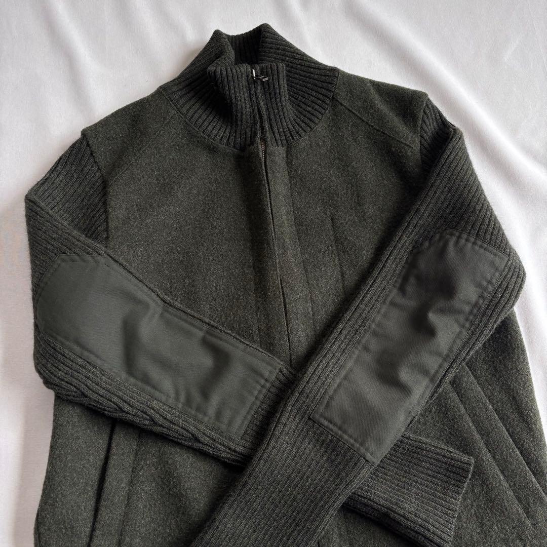 00s OLD GAP wool×knit zipup jacket 短丈