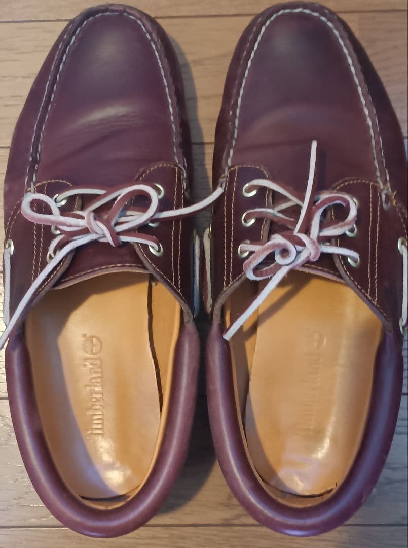 Timberland 3eye モカシン デッキシューズ バーガンディ