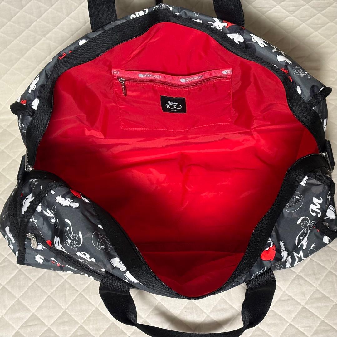 【美品】レスポートサック　ラージウィークエンダー　ディズニー100チームミッキー