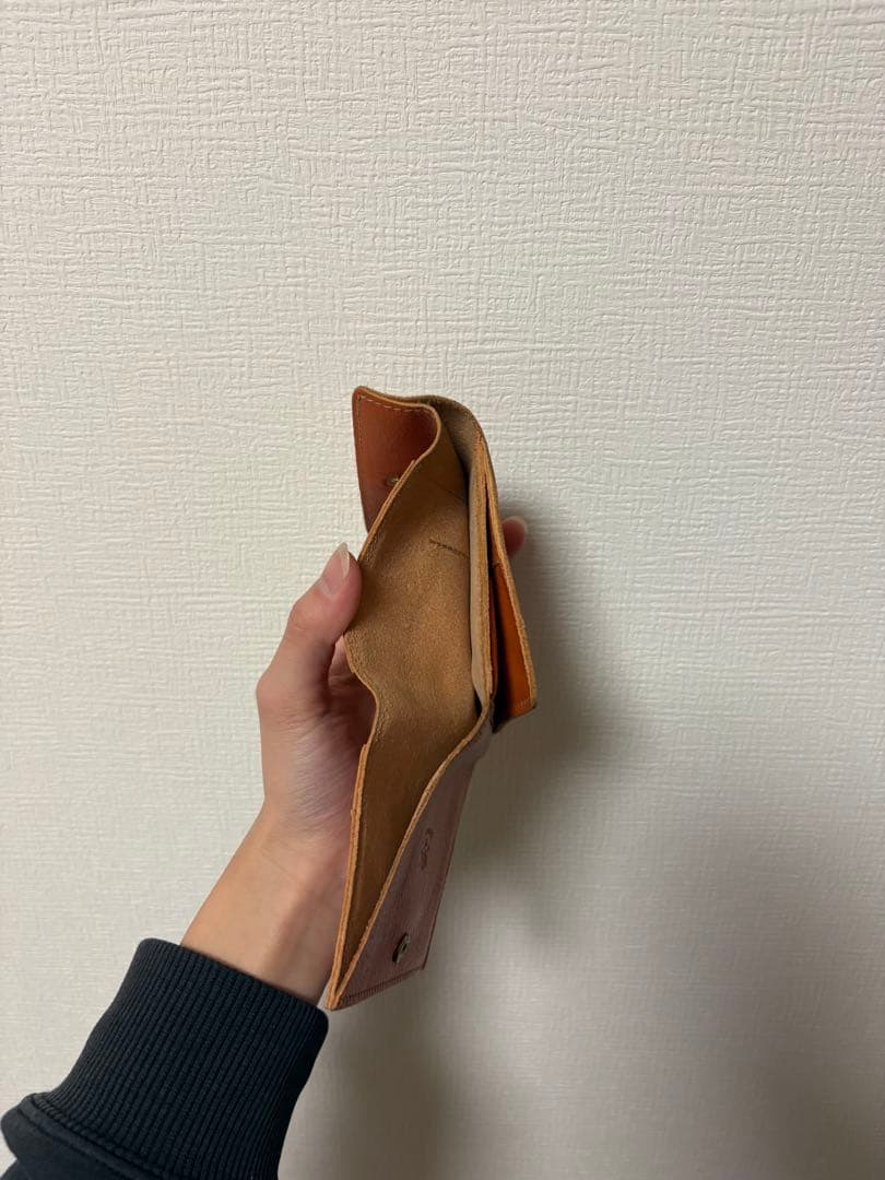 ブラウンレザー 二つ折り財布