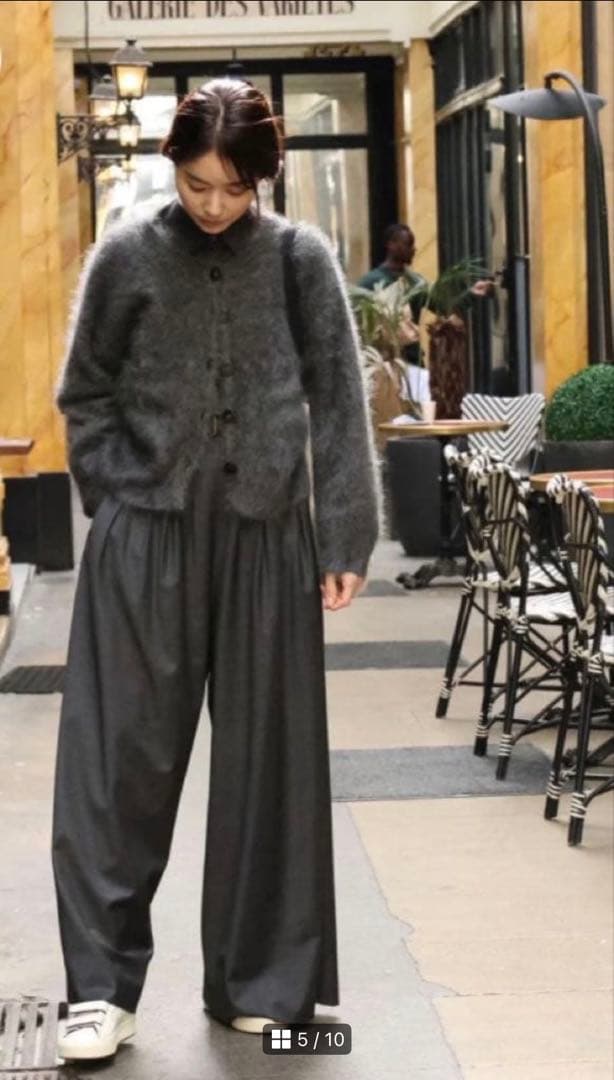 【最終価格】deres カシミヤカーディガン　グレー