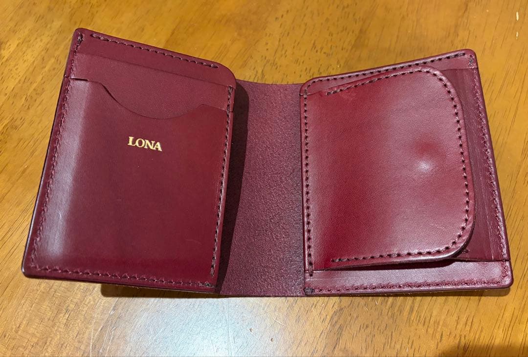 【LONA】 smart mini wallet ワイン
