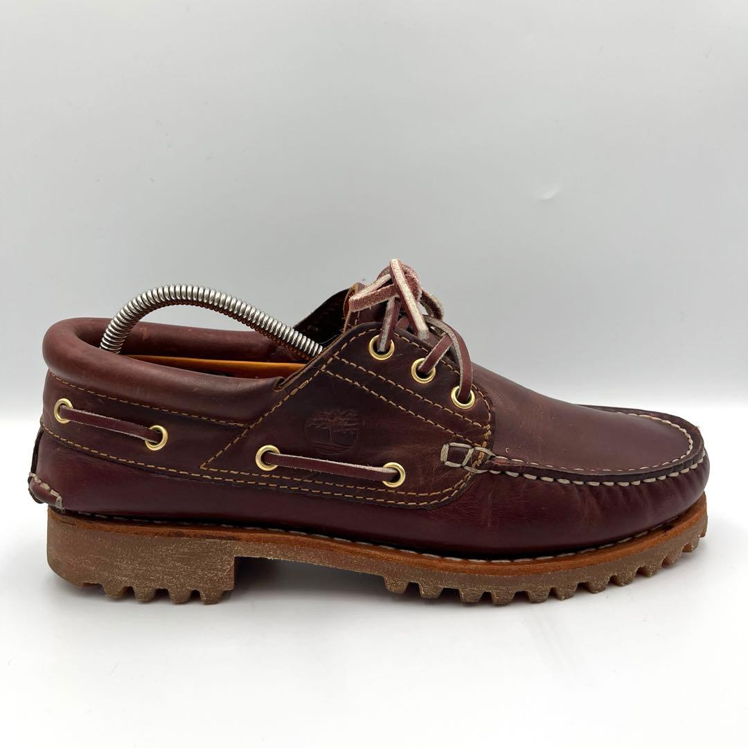 【美品】Timberland　モカシン25cm デッキシューズ3eye