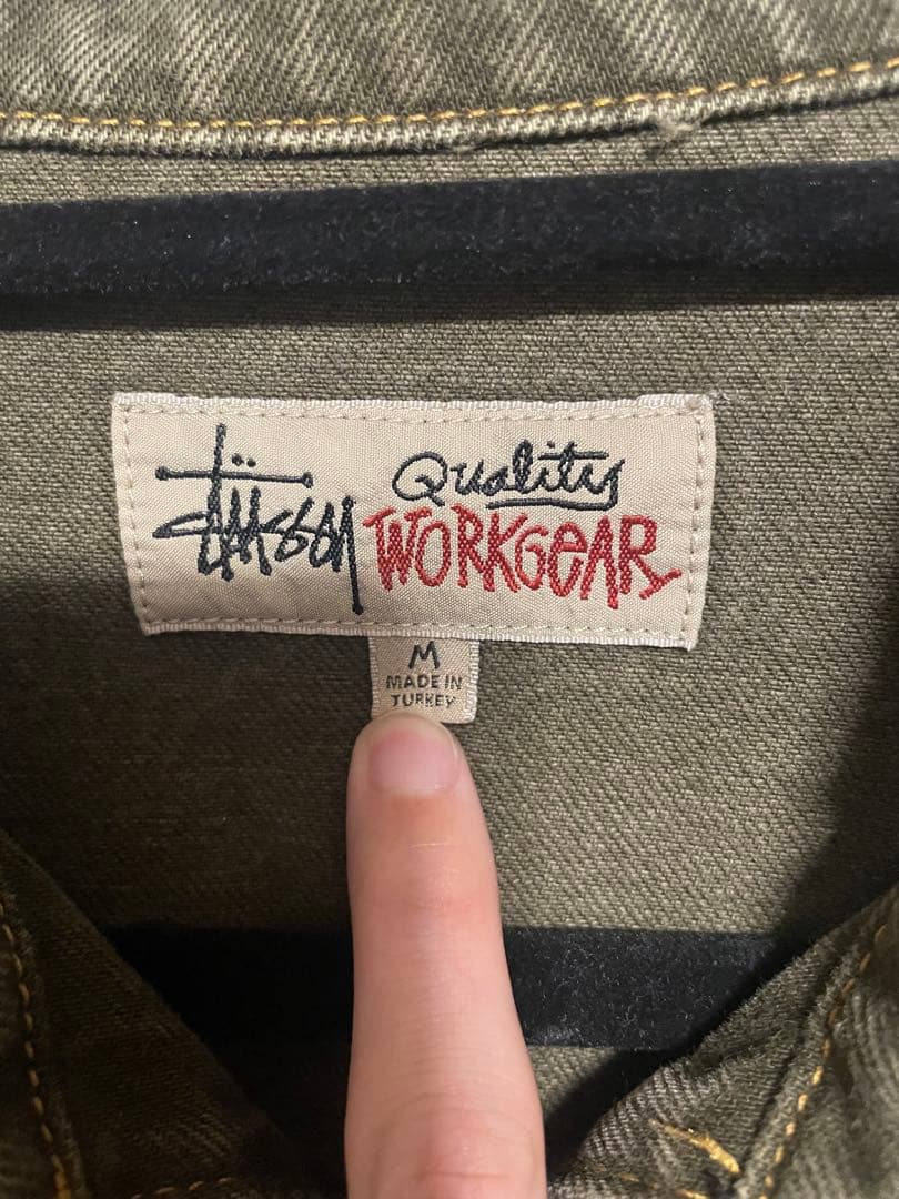 Stussy ワークジャケット M オリーブ