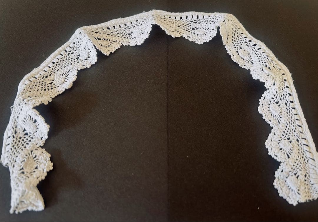 素敵！フランス　アンティーク　レース　刺繍　ノルマンディテーブルセンター　おまけ