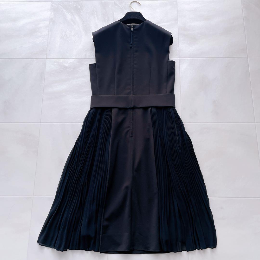美品✨フォクシー ワンピース Sheer Doll サイドプリーツ 38