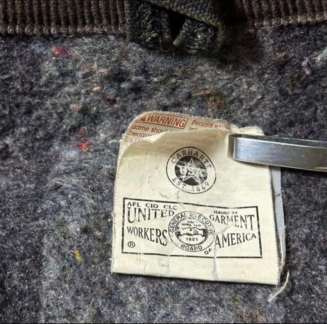 希少USA製Carhartt デトロイトジャケットsize42 ブラックフェード