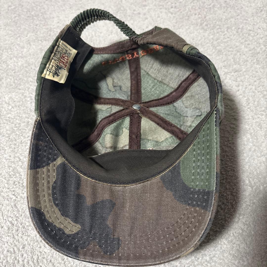 90s usa製 stussy カモ柄　迷彩　キャップ