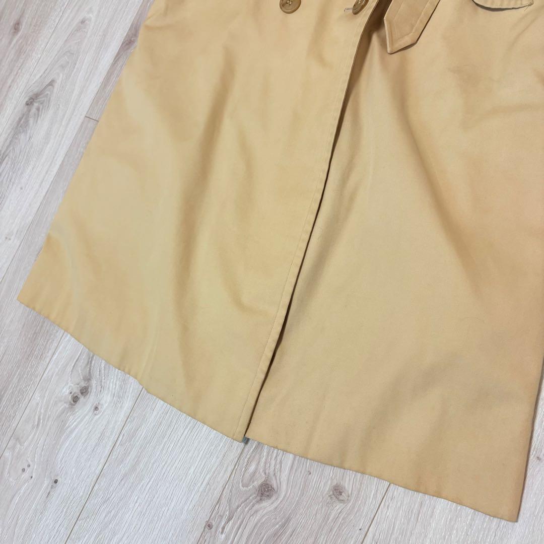 【美品】バーバリー トレンチコート ベルト付 ノバチェック ライナー付 M相当