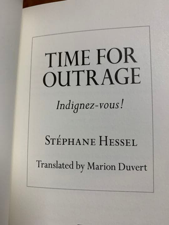 Time for Outrage(怒れ！憤れ！) '97年英語版初版 未使用