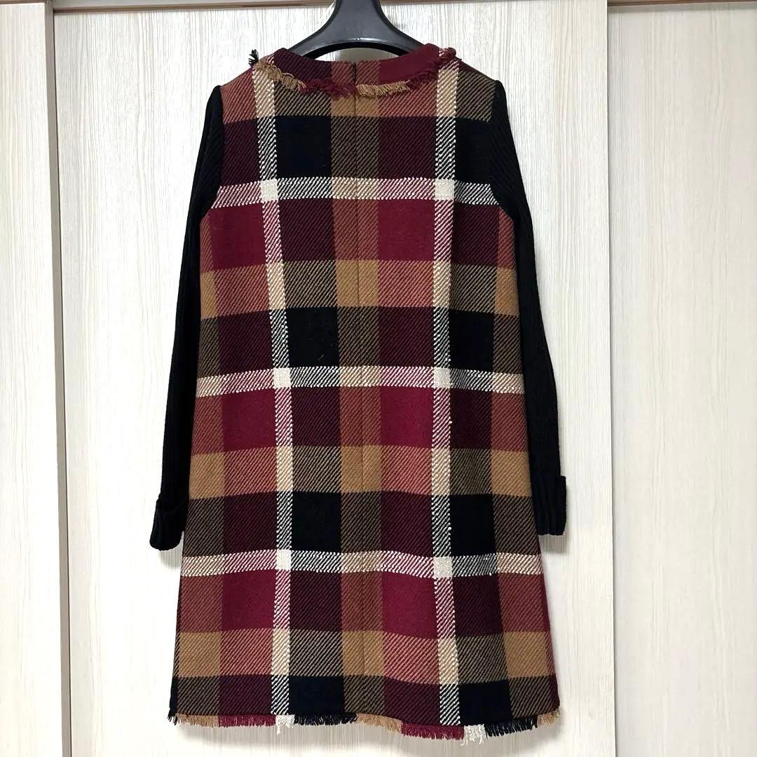 【美品】ブルーレーベルクレストブリッジ♡ ワンピース　 ツイード　ウール　38