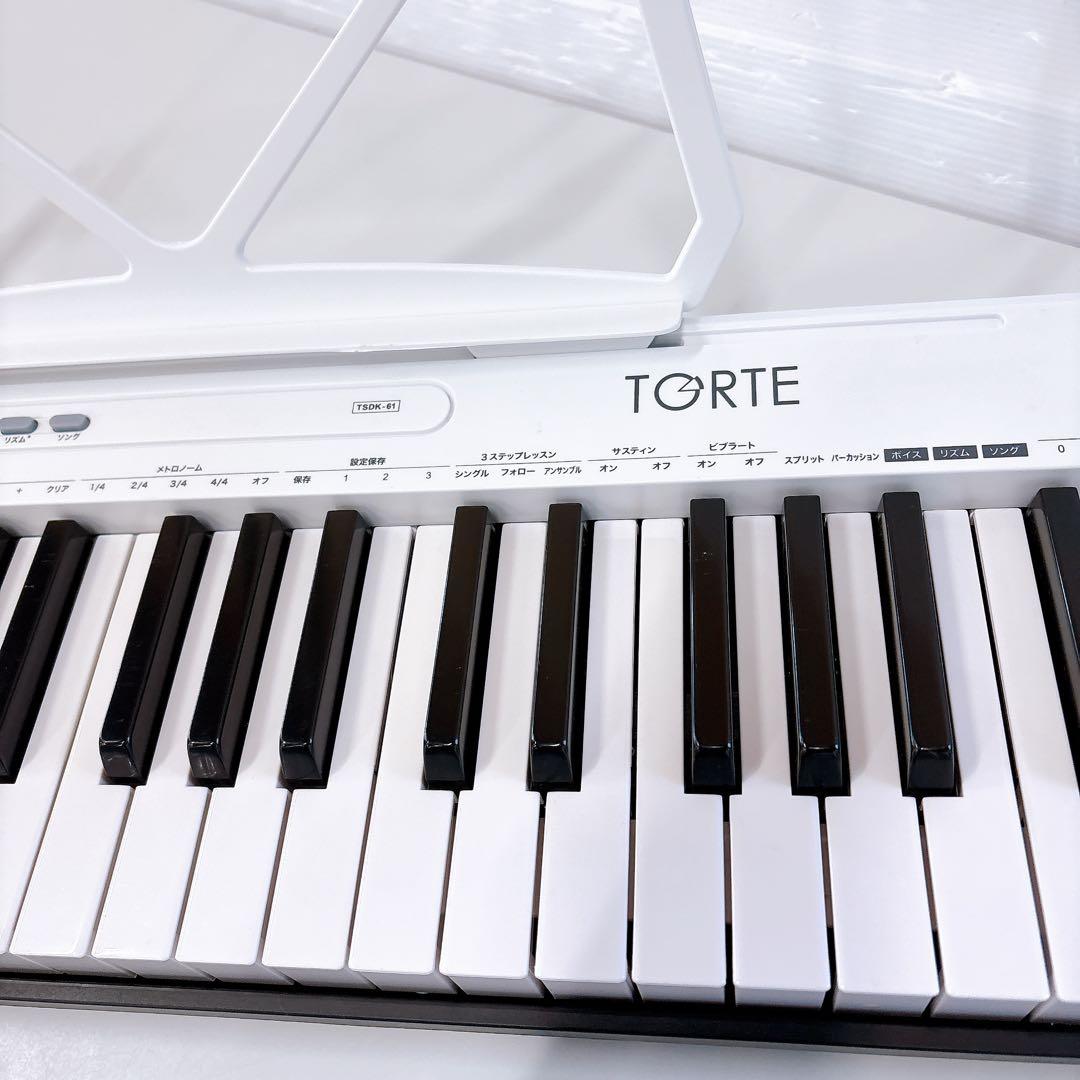 スリムキーボード 電子ピアノ 61鍵盤 TORTE TSDK-61新品マイク付き