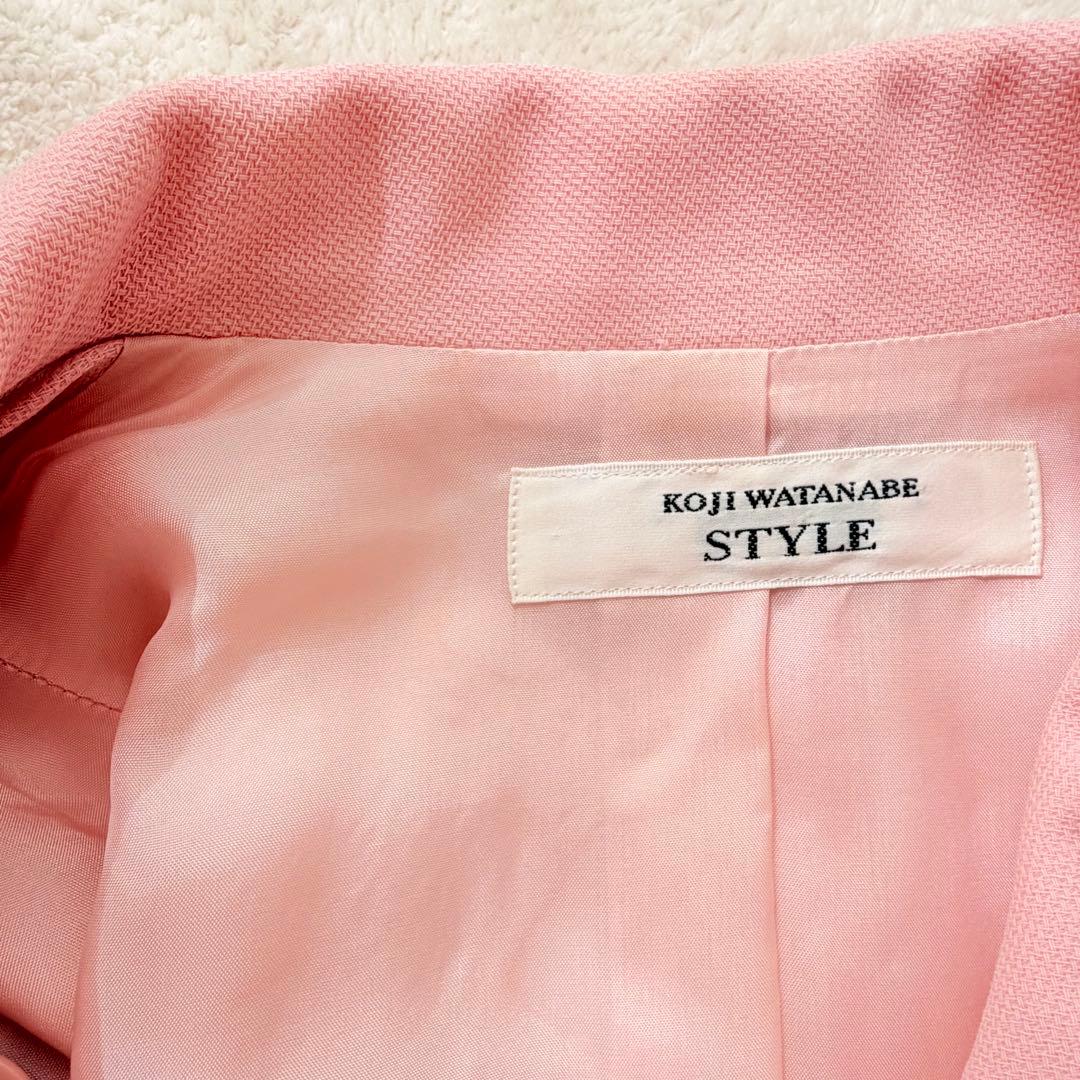 ❁ KOJI WATANABE STYLE ロングコート 桜色カメオボタン