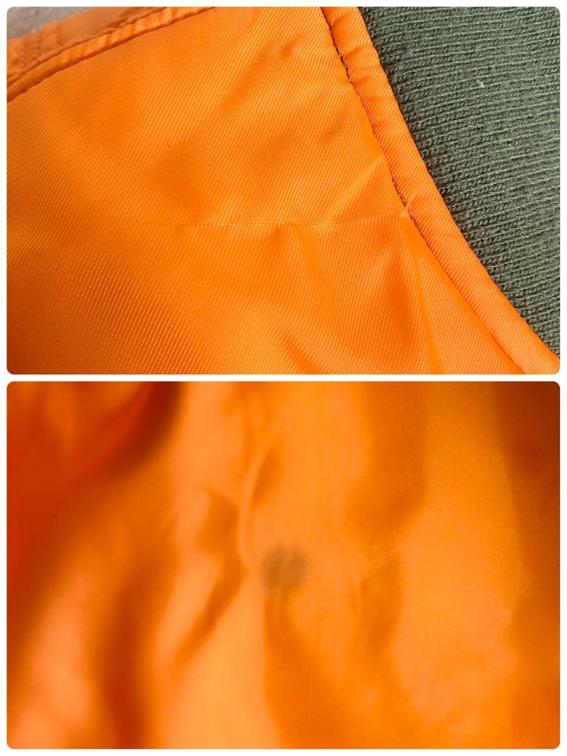 アルファインダストリーズ　MA-1リバーシブル　Lサイズ　y2k 00s カーキ