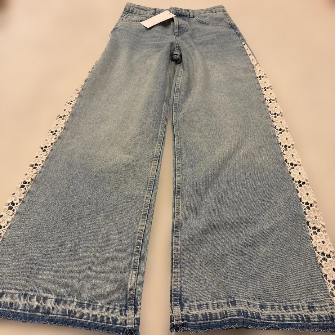 WIDE LEG ハイウエスト コンビ クローシェ
