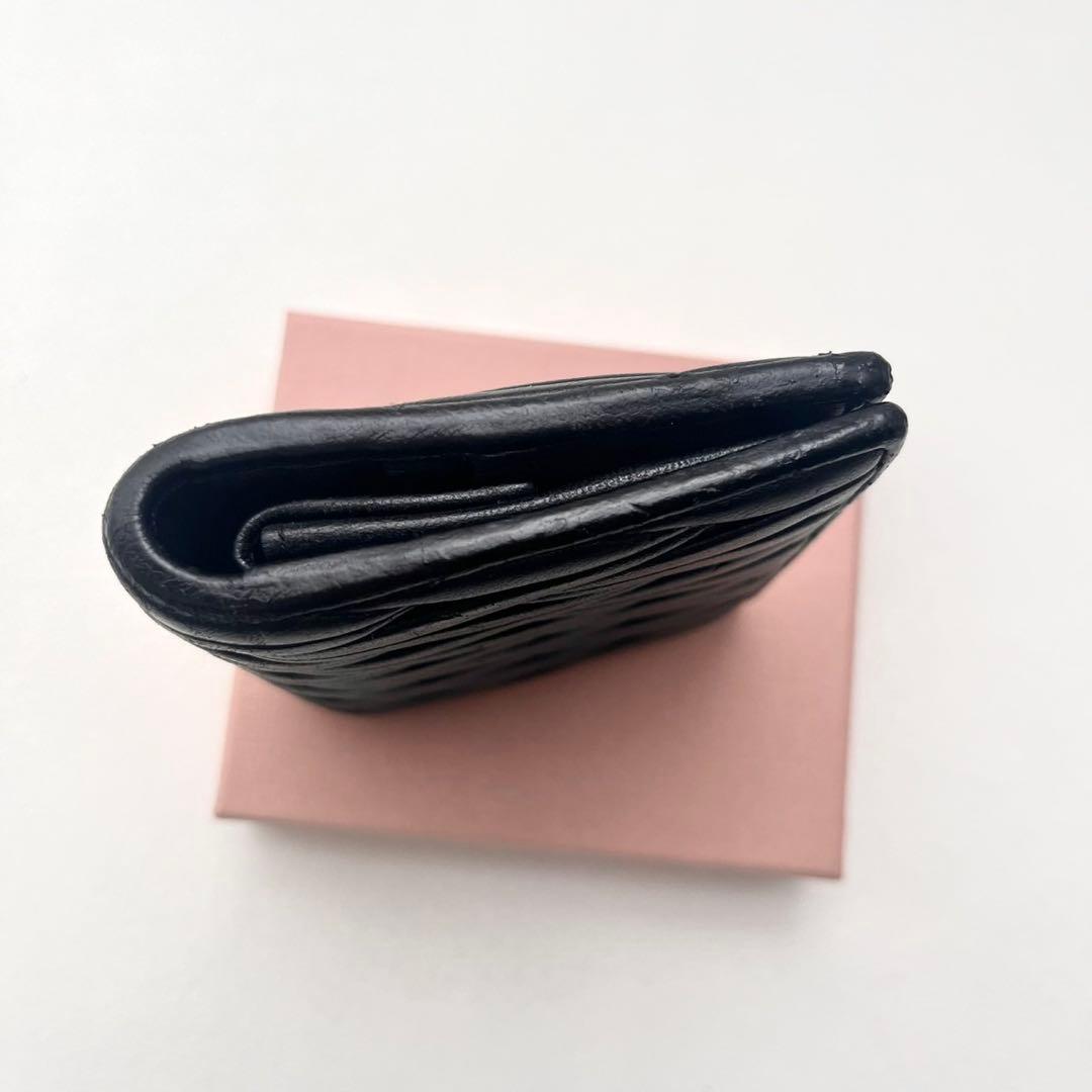 miu miu ミュウミュウ マテラッセ パール 二つ折り財布　0222-④
