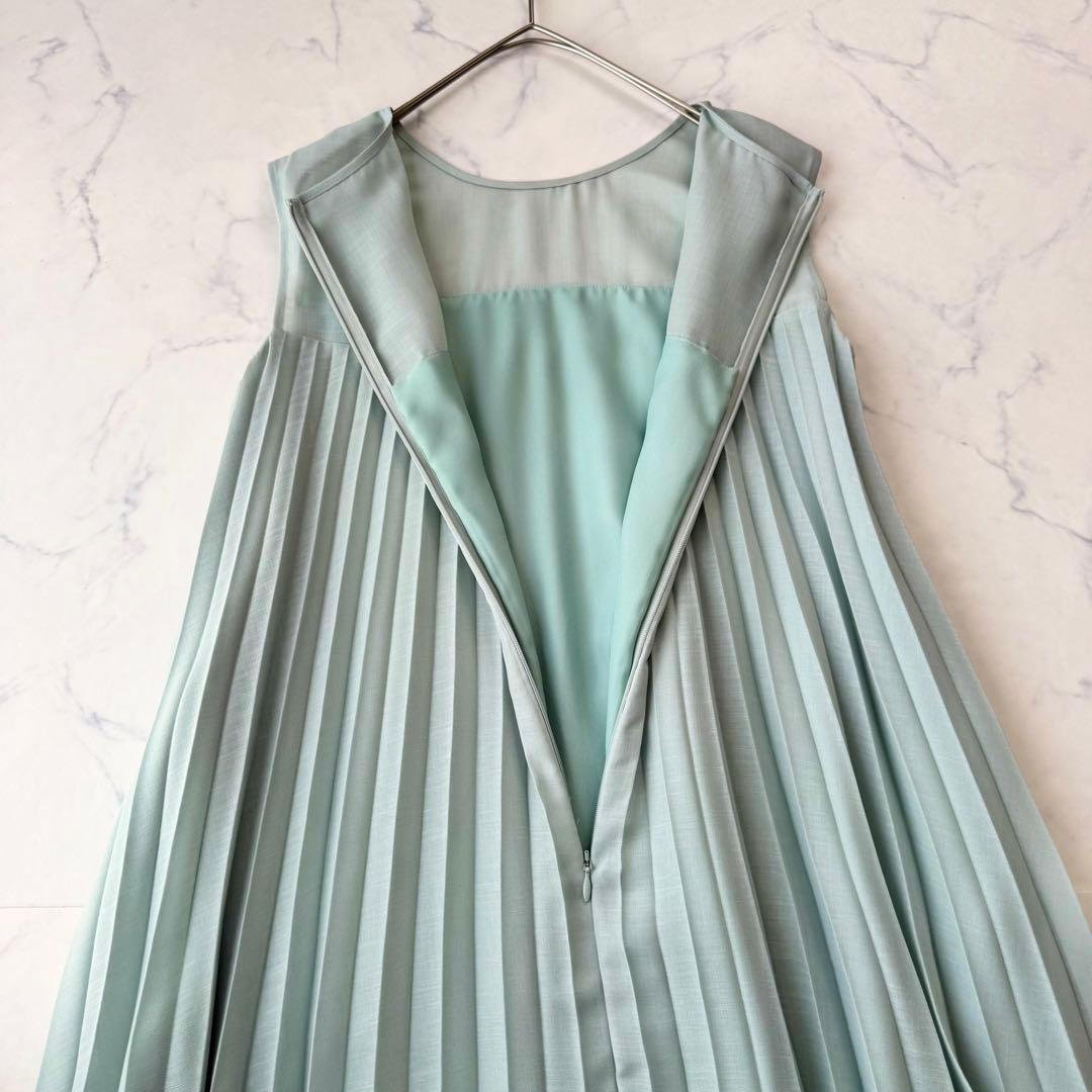 極美品 フォクシー ELEGANT PLEATS DRESS ワンピース フレア
