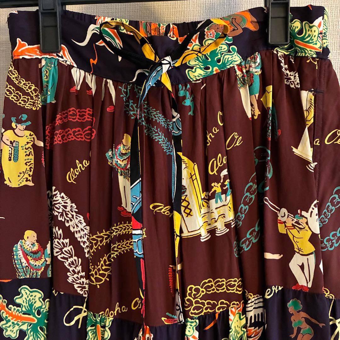 SUN SURF × BEAMS BOY ロングスカートクレイジーカラー