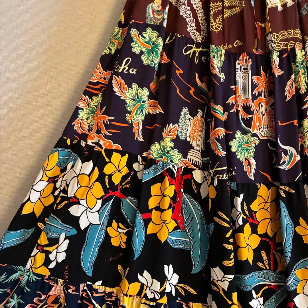 SUN SURF × BEAMS BOY ロングスカートクレイジーカラー