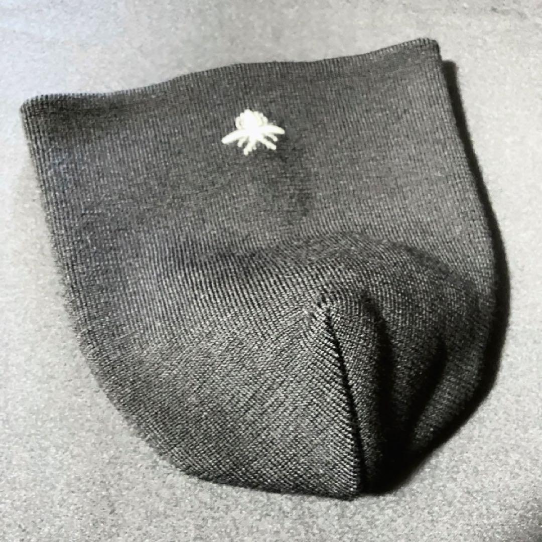 Dior ディオール ニット帽 蜂 刺繍 ブラック ビーニー エディ期