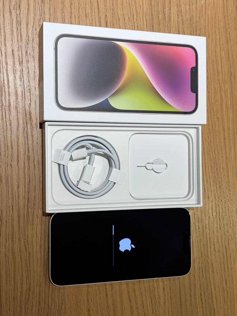 Apple iPhone 14 スターライト 白　本体 箱付き美品
