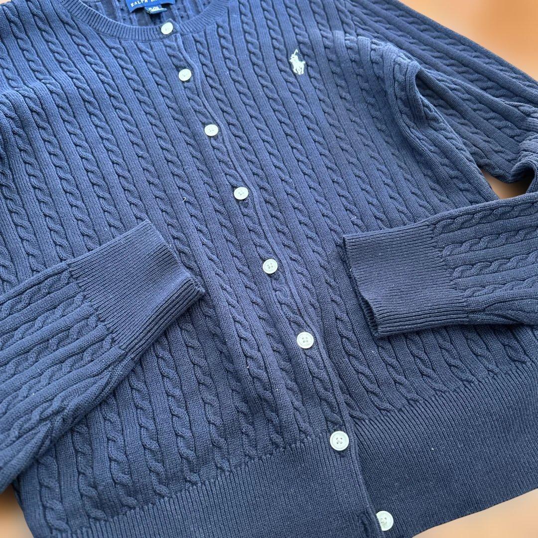 POLO RALPH LAUREN 紺色　カーディガン XL(16)