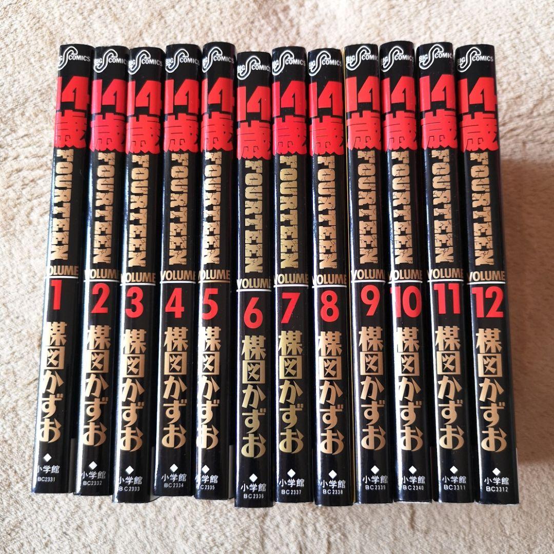 【平成レトロ　コミック　1990s】楳図かずお『14歳』１巻～１２巻　１２冊