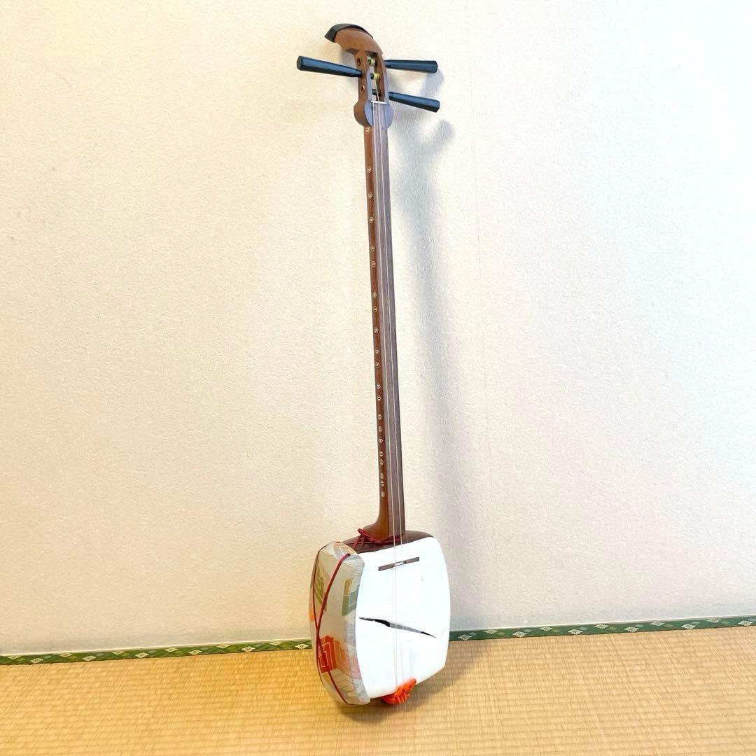 三味線 津軽三味線練習用 犬皮　表やぶれあり