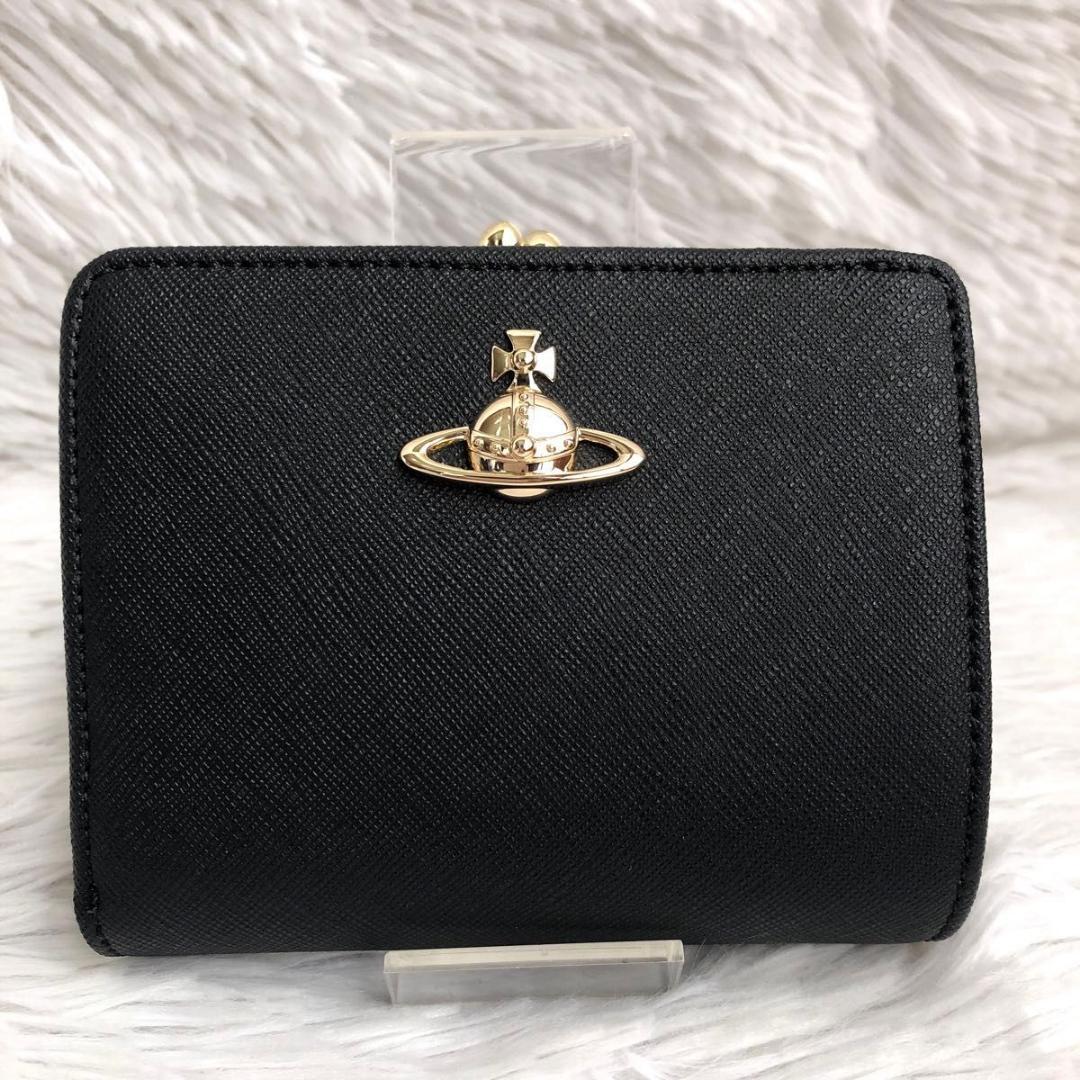 財布 がま口 黒 Vivienne Westwood ヴィヴィアンウエストウッド