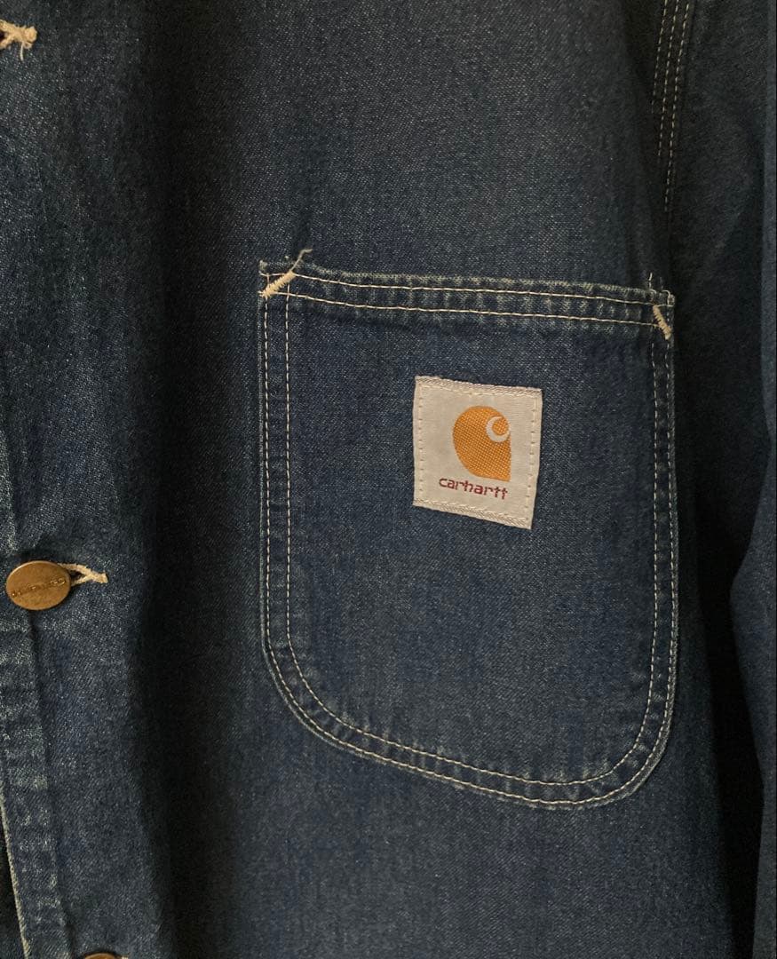 ポ*イ様 希少 星タグ Carhartt ミシガン チョアコート デニムUSA製
