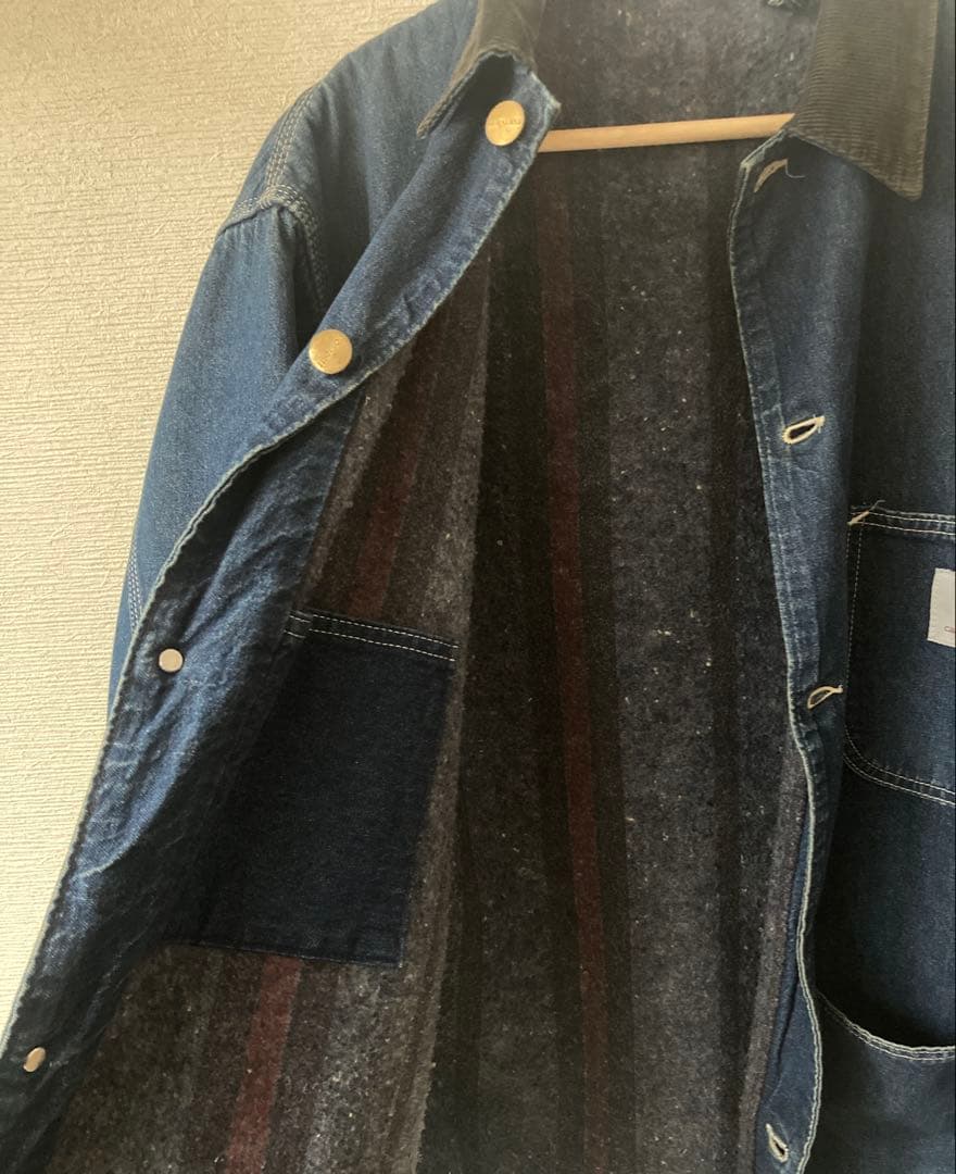 ポ*イ様 希少 星タグ Carhartt ミシガン チョアコート デニムUSA製