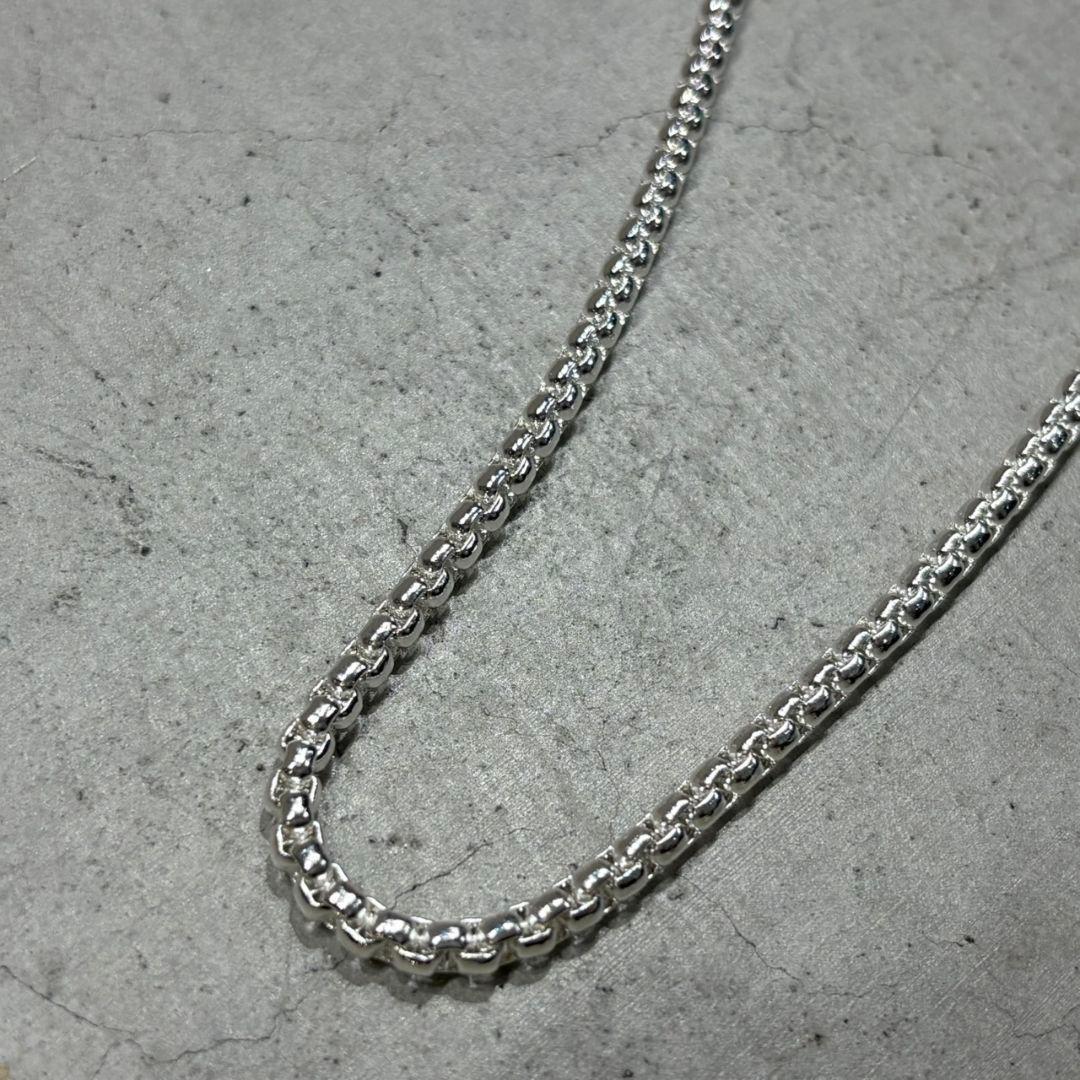 ヴィンテージ シルバー 925 シンプル チェーン ネックレス ロープ