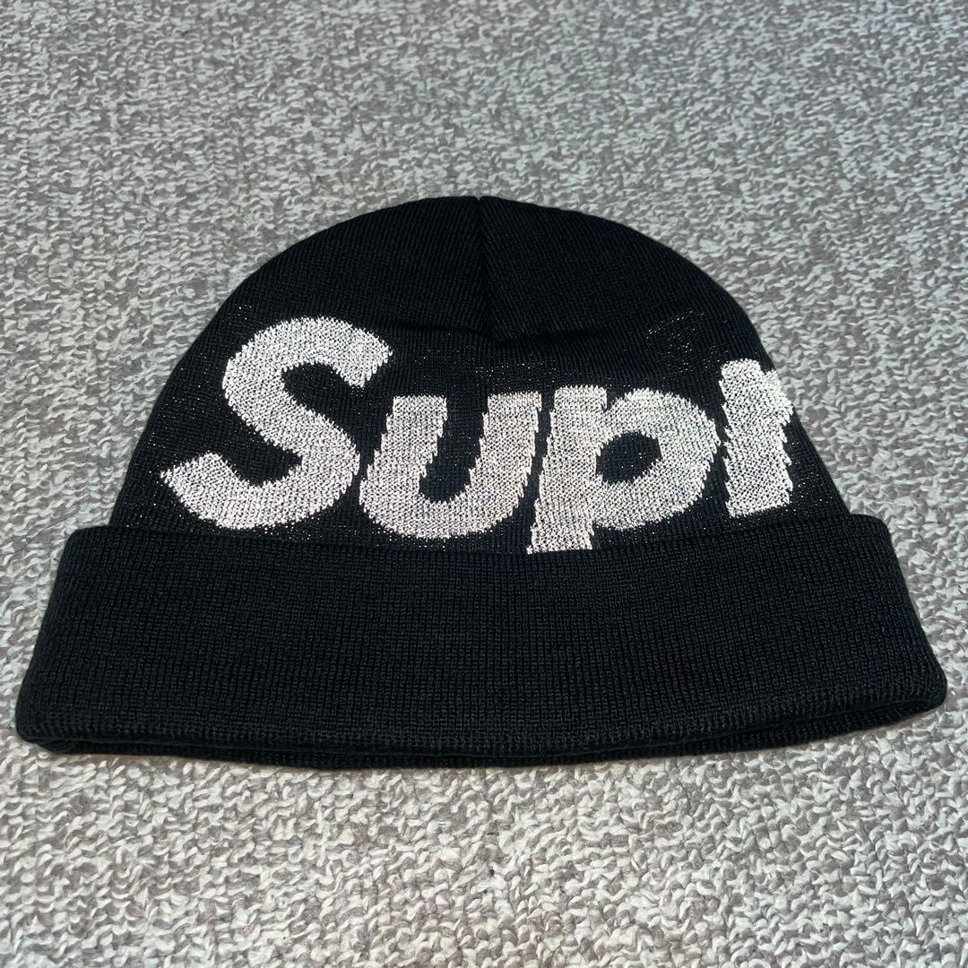 帽子 supreme Reflective Big Logo Beanie