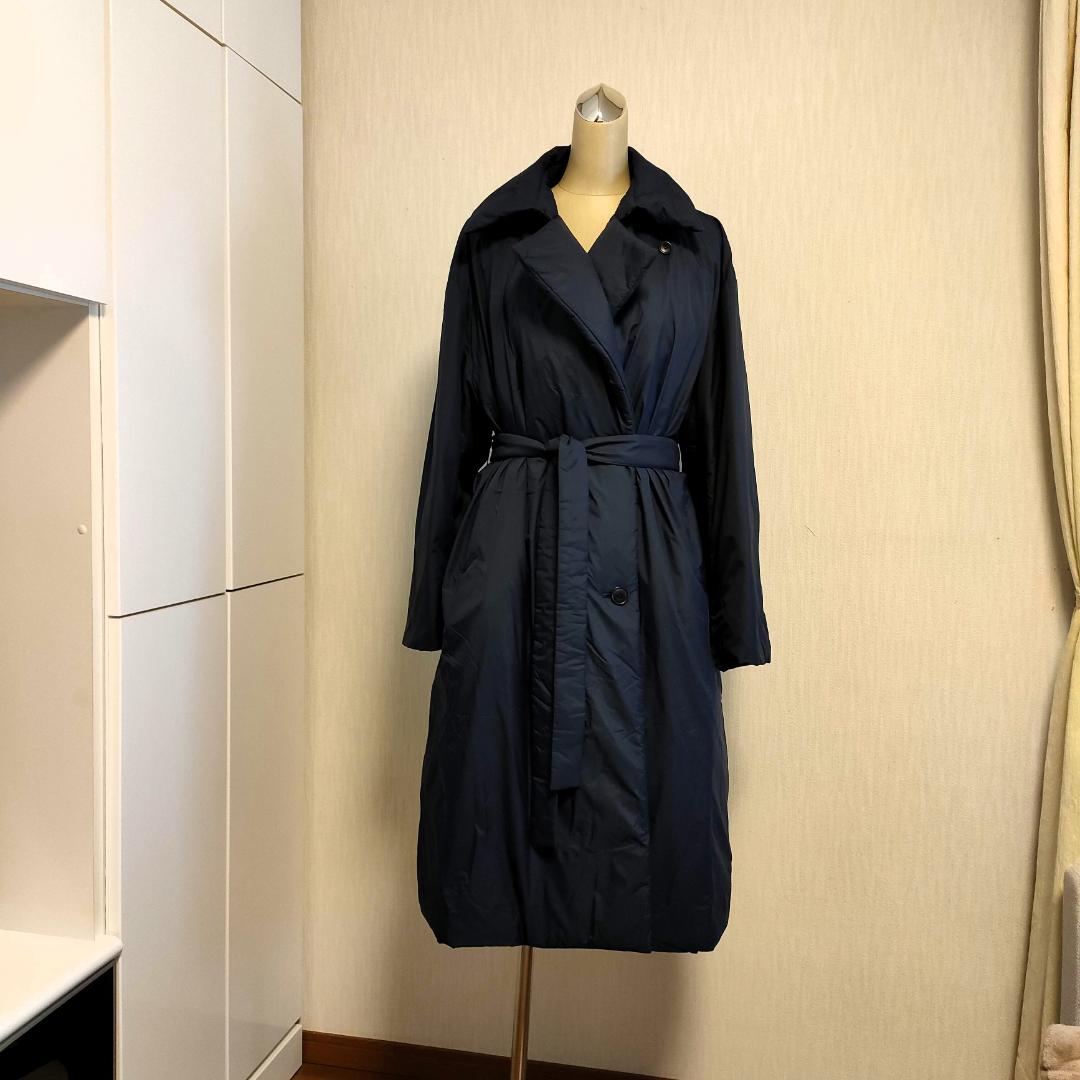 ユニクロ　ダウンベルテッドロングコート　XXL　69Navy