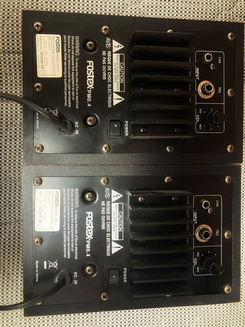 【送料込み】2台セット Fostex PM0.4 スタジオモニタースピーカー