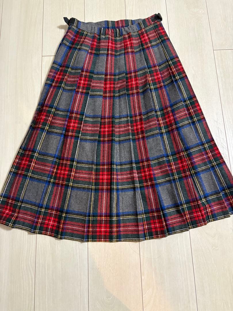 O'NEIL of DUBLINチェックラップスカート グレーベース
