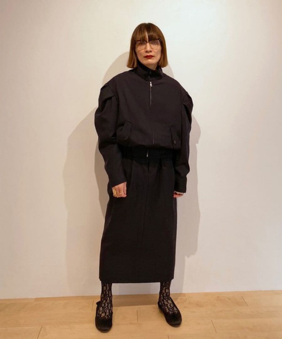 新品 HOLIDAY WOOL DRAWSTRINGS 2TUCK SKIRT