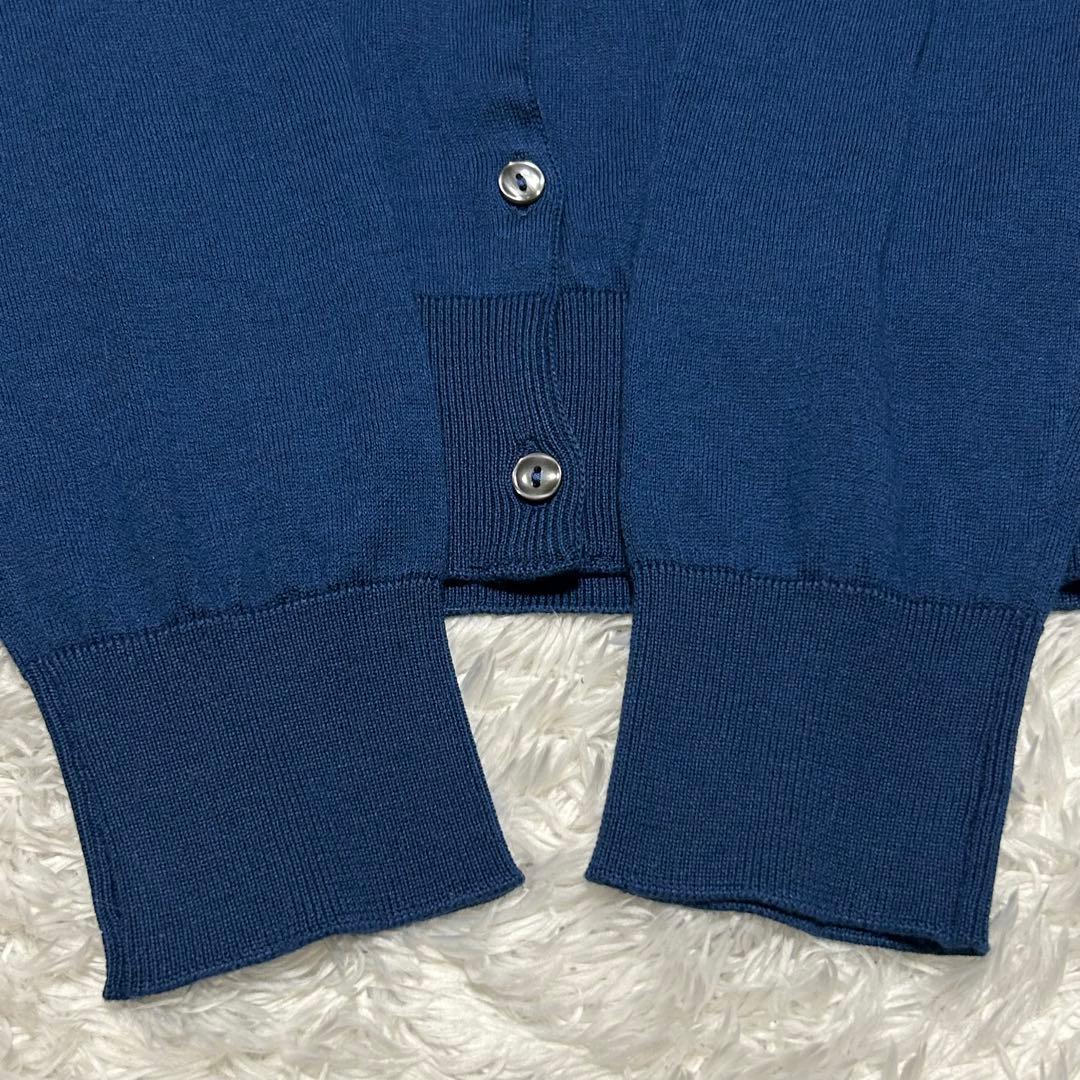 タグ付 未使用級 JOHNSMEDLEY 長袖 カーディガンS インディゴ