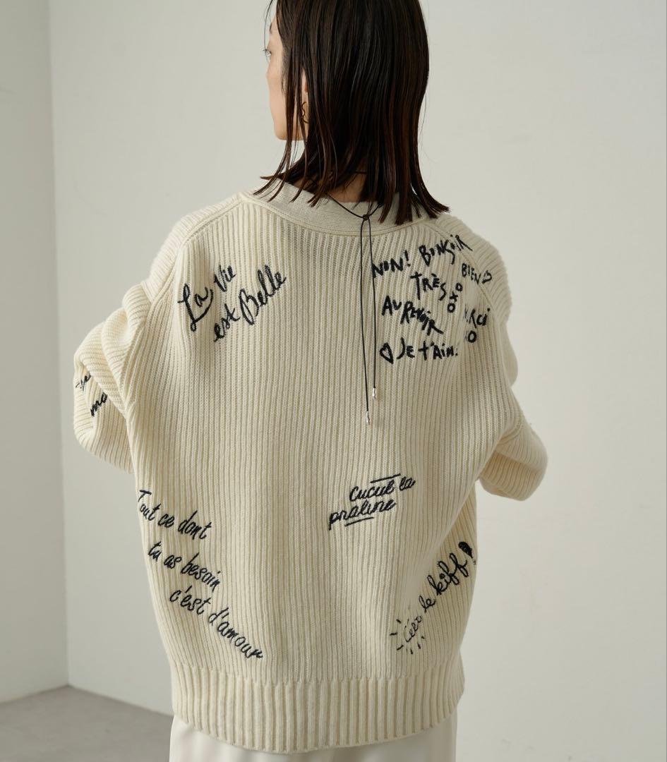 R*n様 【LOUNGEDRESS】ロゴ刺繍カーディガン