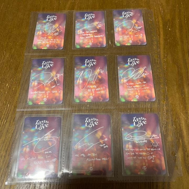 TWICE トレカ taste of love 9枚 メルカリ便
