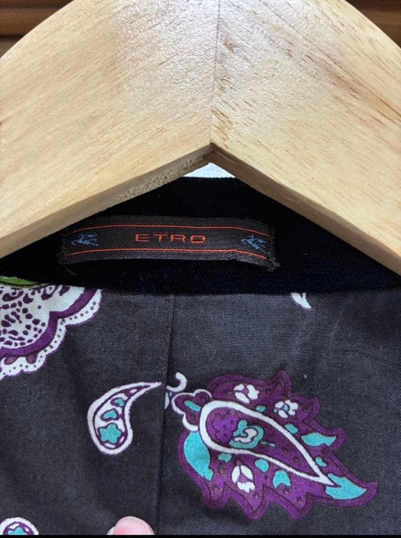 美品‼️ ETRO エトロ　ブラックベロアジャケット
