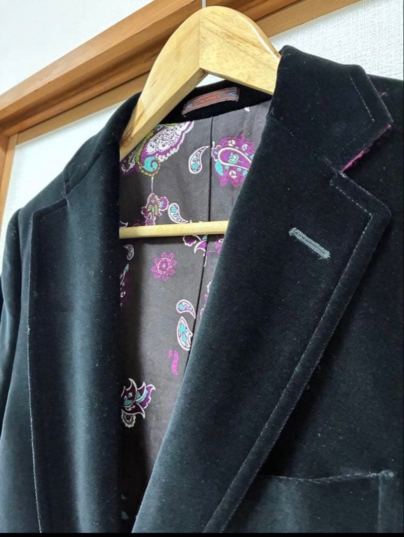 美品‼️ ETRO エトロ　ブラックベロアジャケット