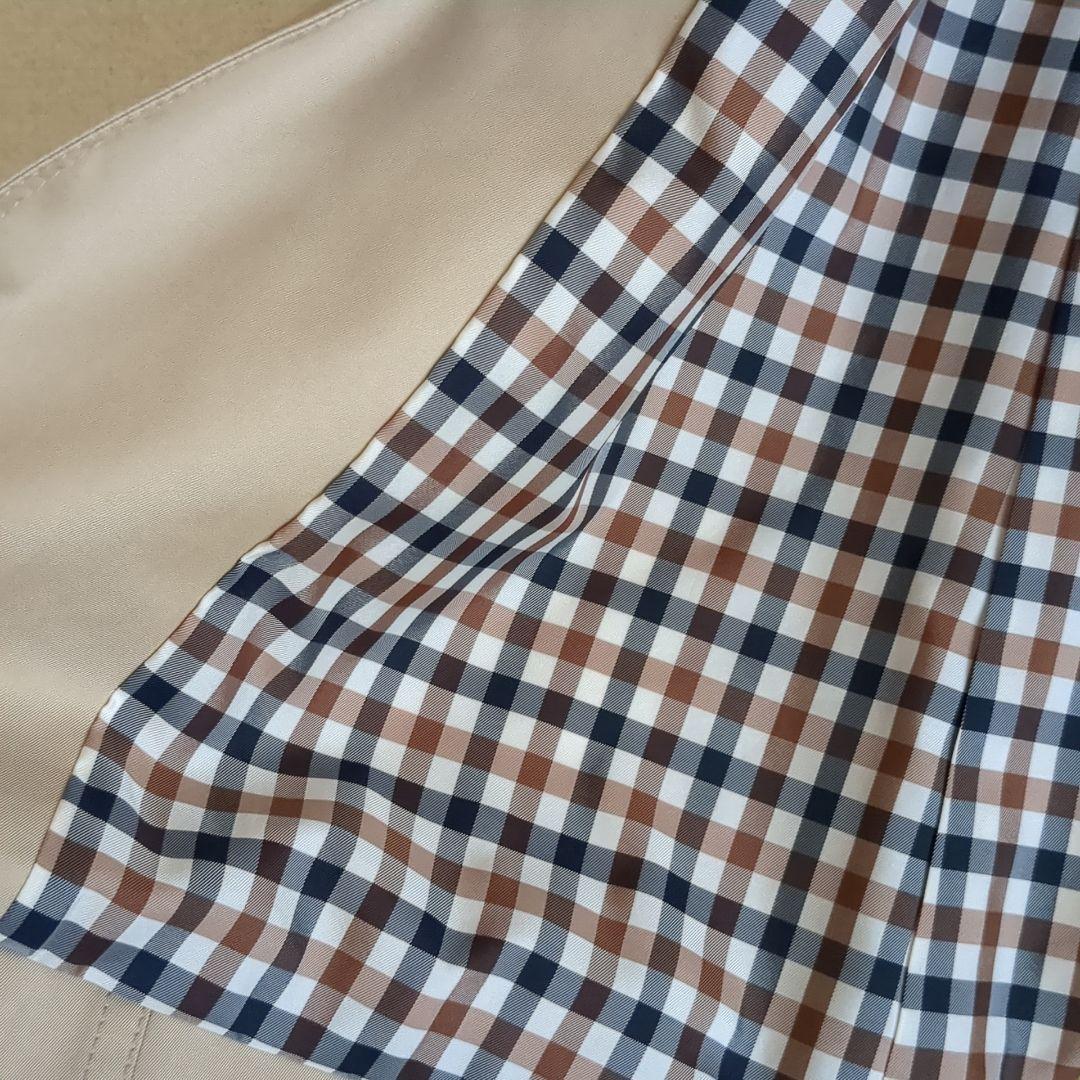 Aquascutum LONDON ベージュ ステンカラーコート 日本製