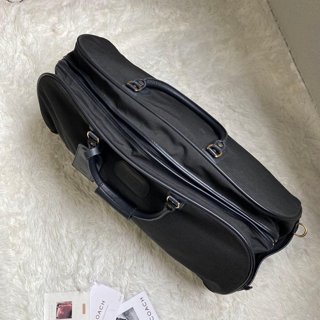 極美品 vintage coach old archive 特大 ボストン 黒